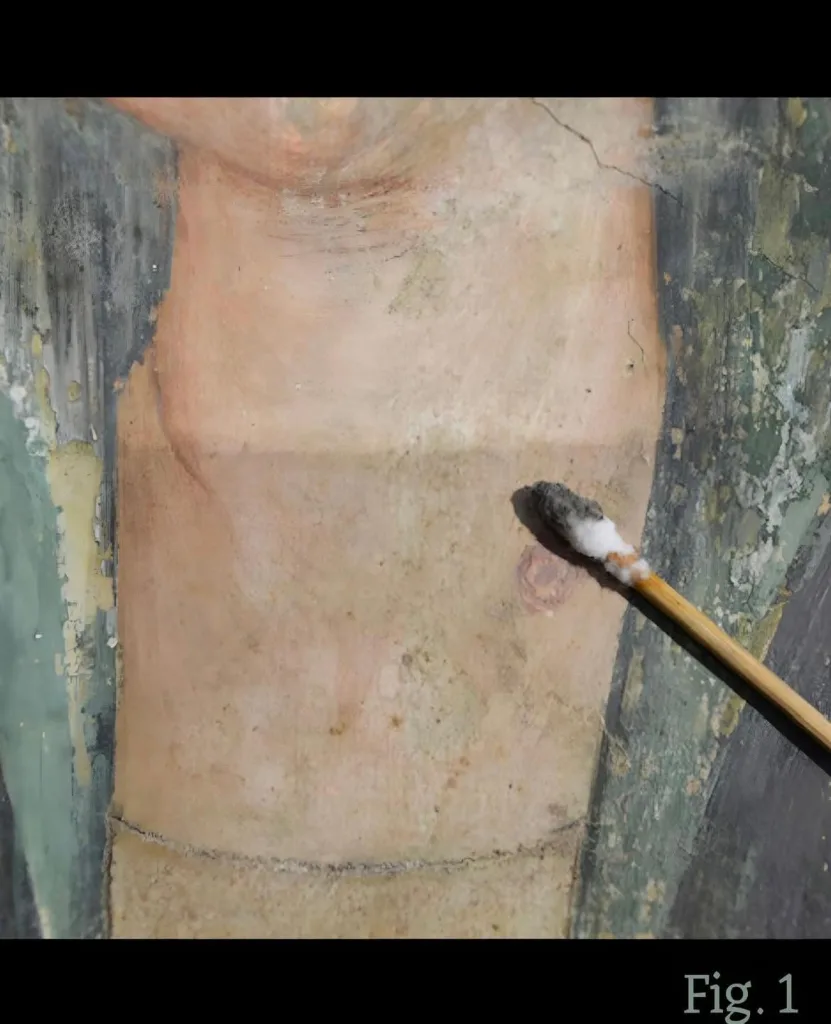 Dettaglio restauro Madonna del solletico